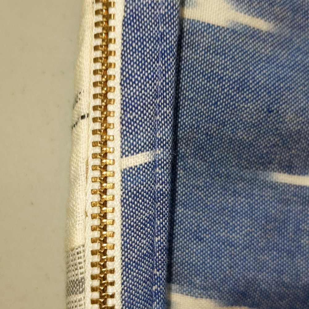 Pieced Ikat Zip Top Pencil Pouch - Picture 3 of 8